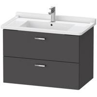 Duravit XBase wastafelonderkast 80x46,8 cm met 2 laden voor Starck 3 wastafel, matgrafiet