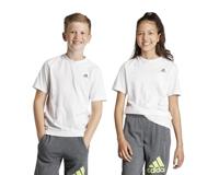 adidas Uniseks-Kind Essentials Small Logo Cotton Tee, White/Black, 13-14 Years