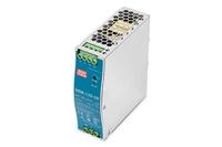 DIGITUS Industriële voeding, DIN-railmontage, output 48 V DC/2,5 A/120 W, ingang 100-240 VAC, metalen behuizing