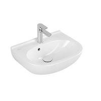 Villeroy en Boch O.novo Compact fontein 50x40cm met overloop 1 kraangat wit 53605001