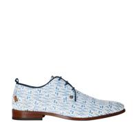 Rehab Greg Weave leren veterschoenen wit/blauw