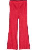 Pleats Please Issey Miyake pantalon droit à design plissé - Rouge