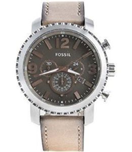 Horlogeband Fossil BQ2136 Leder Beige 24mm