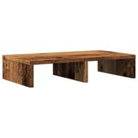 vidaXL Monitorstandaard 50x27x10 cm bewerkt hout oud houtkleurig
