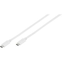 Vivanco USB-kabel USB 3.2 Gen1 (USB 3.0 / USB 3.1 Gen1) USB-C stekker, USB-C stekker 1.00 m Wit 39641