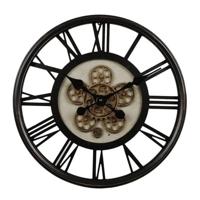 Gifts Amsterdam Wandklok rond Radar Open 54,5 cm zwart