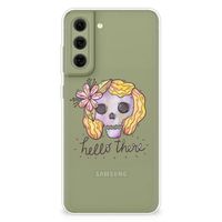 Silicone Back Case Samsung Galaxy S21FE Boho Skull - thumbnail