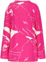 Valentino Garavani blouse en soie Cady Panther - Rose