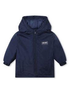 Kenzo Kids veste zippée à logo imprimé - Bleu