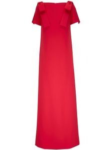 Carolina Herrera robe longue à détail de nœud - Rouge