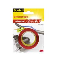 3M Scotch Elektrische Tape 10 m x 15 mm, rood, 19500187521