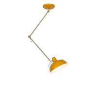 QAZQA Retro plafondlamp geel met brons - Milou