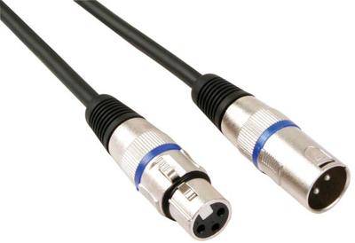 HQ Power XLR kabel 3 pin mannelijk/vrouwelijk 3 meter zwart HQ Power XLR kabel 3 pin mannelijk/vrouwelijk 3 meter zwart