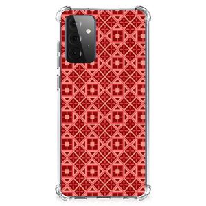 Samsung Galaxy A72 4G/5G Doorzichtige Silicone Hoesje Batik Rood