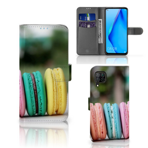 Huawei P40 Lite Book Cover Macarons