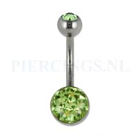 Navelpiercing multisteen groen - thumbnail