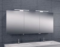 Spiegelkast Wiesbaden met Led Verlichting 140x60 Aluminium