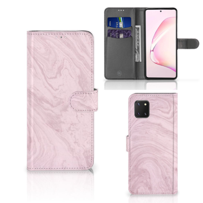 Samsung Note 10 Lite Bookcase Marble Pink - Origineel Cadeau Vriendin Samsung Note 10 Lite Bookcase Marble Pink - Origineel Cadeau Vriendin