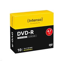 Intenso DVD-R onbewerkte afdrukken, 4,7 GB, 16 x speed, 10 stuks slim case