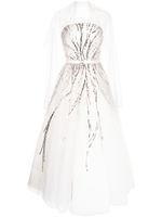 Saiid Kobeisy robe-bustier à ornements de perles - Blanc