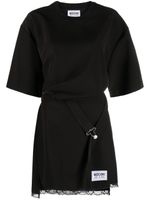 MOSCHINO JEANS robe-chemise à patch logo - Noir