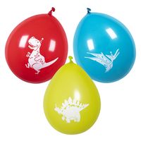 Boland 6x dino ballonnen -  ca. 25 cm - Feestversiering en decoraties   - - thumbnail