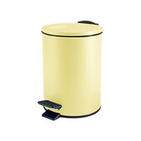 Spirella Pedaalemmer Cannes - geel - 3 liter - metaal - L17 x H25 cm - soft-close - toilet/badkamer   - - thumbnail