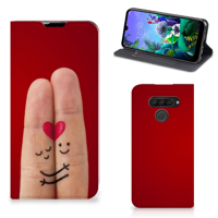 LG Q60 Hippe Standcase Liefde - Origineel Romantisch Cadeau