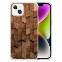 Stevig Telefoonhoesje voor iPhone 14 Wooden Cubes - thumbnail