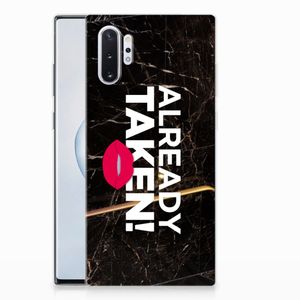 Samsung Galaxy Note 10 Plus Siliconen hoesje met naam Already Taken Black