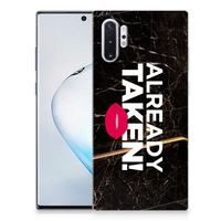 Samsung Galaxy Note 10 Plus Siliconen hoesje met naam Already Taken Black