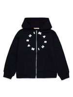 Marni Kids hoodie zippé à logo imprimé - Noir - thumbnail