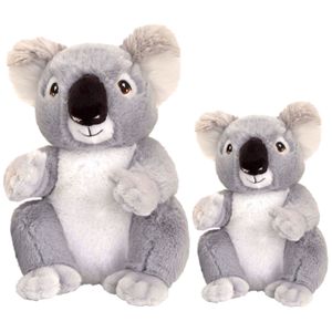 Keel Toys - Pluche knuffel dieren set 2x koala beertjes 18 en 26 cm