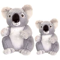 Keel Toys - Pluche knuffel dieren set 2x koala beertjes 18 en 26 cm - thumbnail