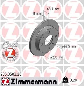 Remschijf Coat Z 285350320