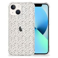 iPhone 13 Doorzichtige Silicone Hoesje Stripes Dots - thumbnail