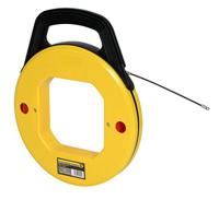 C.K Nylon intrekband, 15 m, Ø 4 mm, hoge sterkte en lage wrijving, flexibel en licht, rode band voor betere zichtbaarheid, robuuste kunststof behuizing, veilig werken, 495051