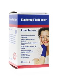 Elastomull Haft 4m x 8cm 72207 4 blauw (1 st)