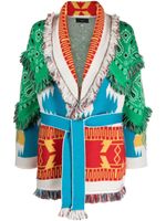 Alanui cardigan en jacquard à patch bandana - Vert