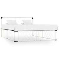 vidaXL Bedframe metaal wit 140x200 cm