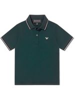 Emporio Armani Kids polo à logo imprimé - Vert