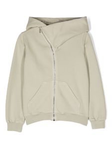 Rick Owens Kids hoodie en coton à fermeture zippée - Tons neutres