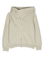 Rick Owens Kids hoodie en coton à fermeture zippée - Tons neutres