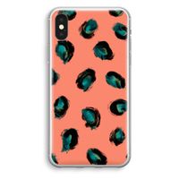 Pink Cheetah: iPhone X Transparant Hoesje