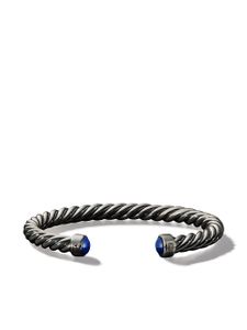 David Yurman bracelet Cable Cuff en argent sterling serti de lapis-lazuli