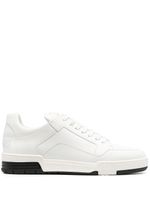 Moschino low-top leather sneakers - Blanc - thumbnail