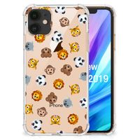 Doorzichtige Silicone Hoesje voor Apple iPhone 11 Dieren Emojis - thumbnail