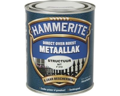 Hammerite Metaallak Direct over Roest Structuur - F310 Wit