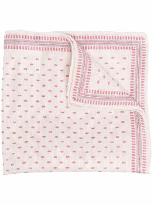 Brunello Cucinelli carré de poche à pois - Tons neutres