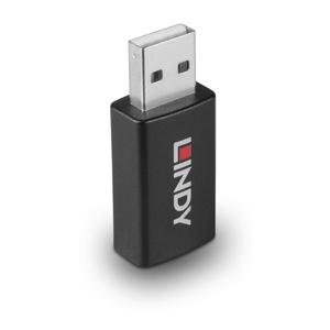 Lindy 71263 tussenstuk voor kabels USB Type A Zwart